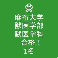 合格速報 麻布大学 獣医学部 獣医学科 合格 公式 医学部 難関大受験の塾 予備校なら一会塾 Ichie Juku 恵比寿 武蔵小杉